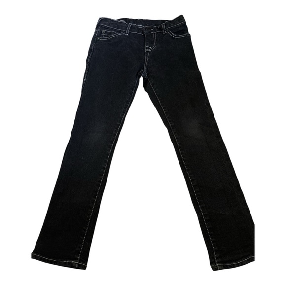 Kids True Religion Geno Relaxed Slim Size 7 Black Jeans - Picture 1 of 6